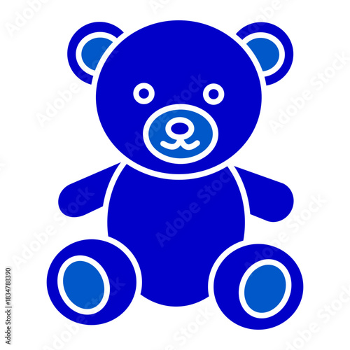 Solid Blue Teddy Bear Toy