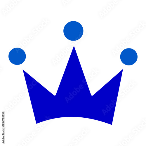 Solid Blue King Crown