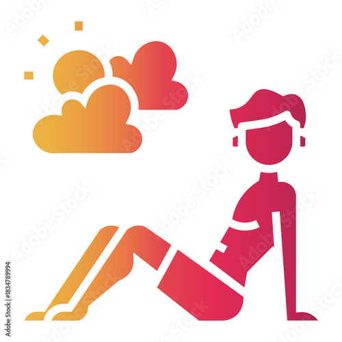 school holidays Gradient icon