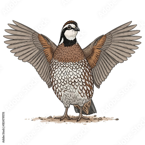 quail hunting illustration logo vector image t shirt
