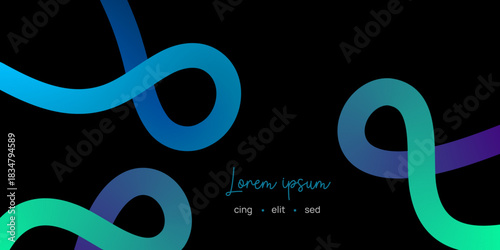 Abstract gradient curve line vector pattern creating colorful flowing shapes ideal for modern backgrounds, posters, covers and digital designs