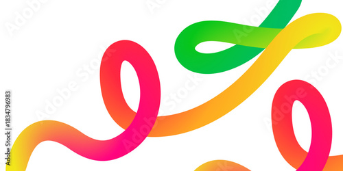 Colorful swirl elements with smooth gradients forming vibrant 3D carnival patterns ideal for festive celebration backgrounds party visuals and creative design themes