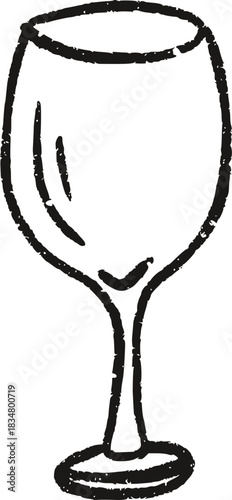 Sketch Christmas Wine Glass