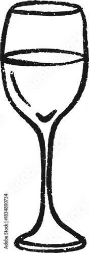 Sketch Christmas Wine Glass