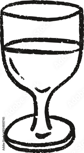 Sketch Christmas Wine Glass