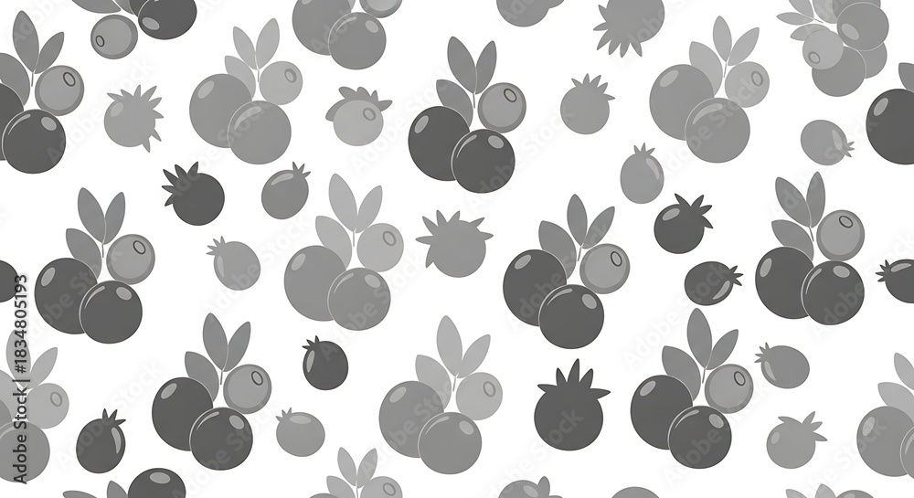 Fototapeta premium Stylized blueberry illustration on white backdrop for various uses