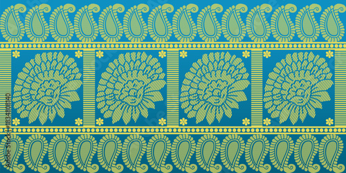 beautiful graphic saree design and this sari design is in Indian style which is for textile fashion industry and it can be used as wallpaper backdrop and website bg this style is originated in india 