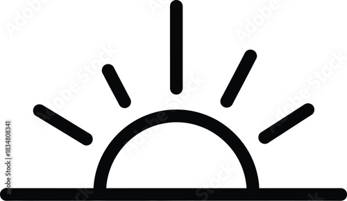 Sunrise icon for weather apps and minimalist designs
