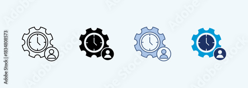 cost efectiveness Icon Set Multiple Style Collection