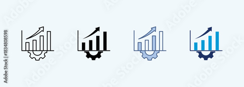 performance matrics Icon Set Multiple Style Collection