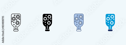 bottleneck analysis Icon Set Multiple Style Collection