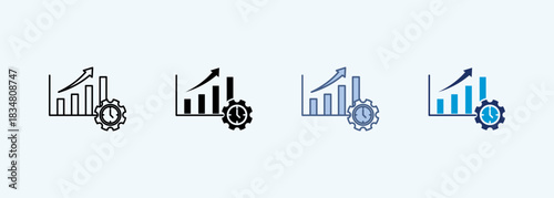 operational efficiency Icon Set Multiple Style Collection