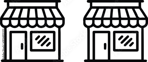 storefront vector illustration small business shopfront comparison
