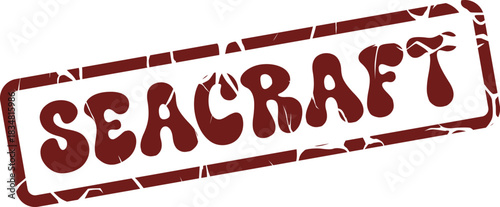 Rustic SEACRAFT stamp impression perfect for maritime themes and water vessel branding