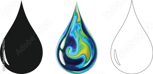 weather symbol trio showing climate temperature and seasonal changes