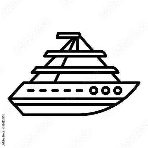 yacht vector illustration
