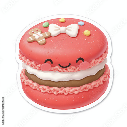 strawberry cake cute sticker