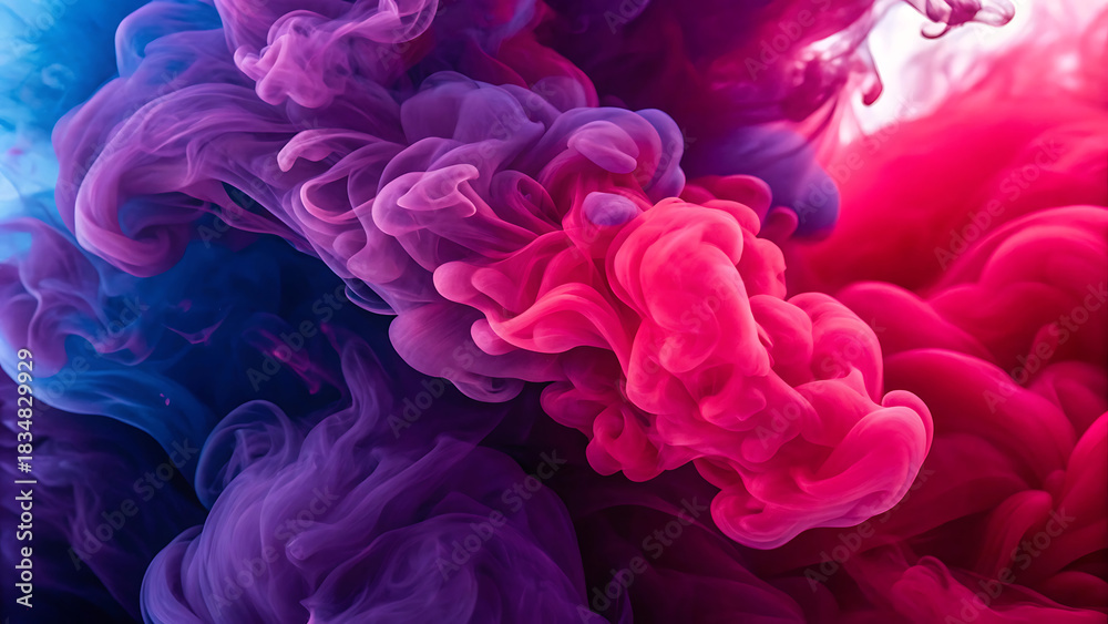 Obraz premium abstract background of colored ink in water close-up, abstract background