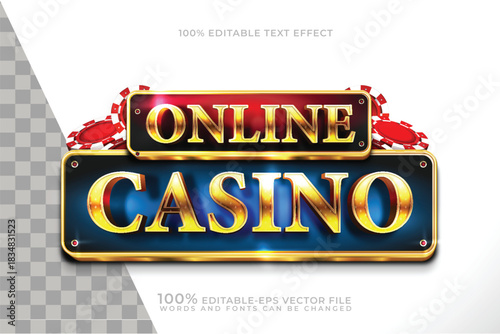 online casino text effect