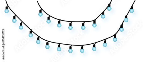 Festive string lights illustration, perfect for holiday decorations, offering a cheerful and illuminated ambiance, a perfect Pepper lamp47 concept