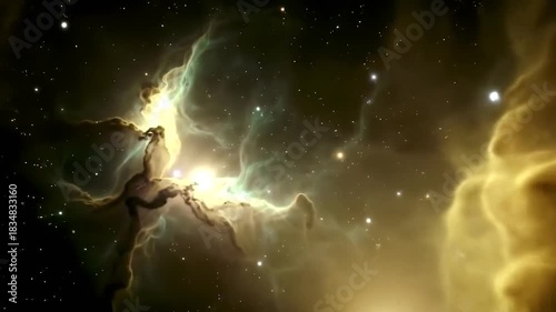 Stunning Cosmic Nebula and Star Field in Deep Space.