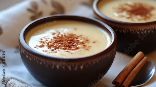 Warm vanilla chai with cinnamon topping