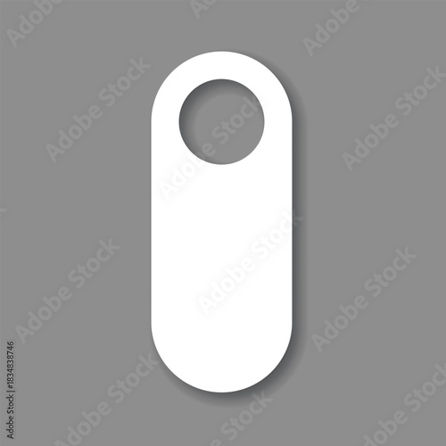 Door hanger icon in flat style. Do not disturb card vector illustration on isolated background. Hotel room sign business concept.