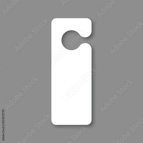 Door hanger icon in flat style. Do not disturb card vector illustration on isolated background. Hotel room sign business concept.