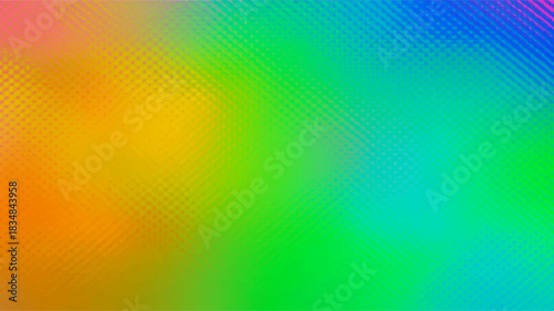 Bright colorful abstract rainbow backdrop with vibrant circles and a blurred gradient pattern