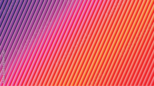 Vibrant abstract background with diagonal ribbed texture and a colorful gradient from purple to orange.