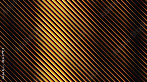 Abstract pattern of glowing golden diagonal lines on a dark background.