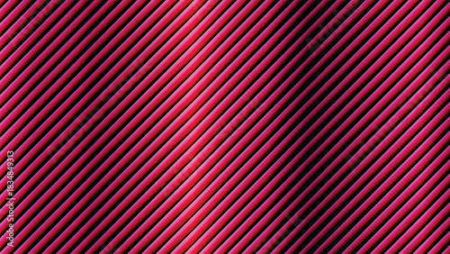 Abstract background of parallel diagonal red tubes creating a glossy, corrugated 3D texture with subtle shadows.
