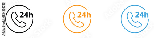 24 hours support icon vector. Assistance and Customer Care Solution symbol. vector illustration.