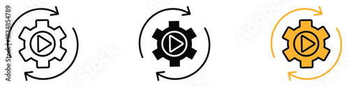 Automation icon vector. Seamless Automation and Efficient Process Management symbol. vector illustration.
