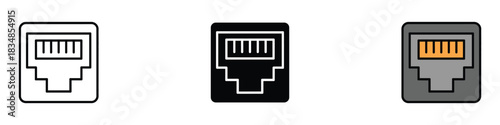 Ethernet icon vector. modern technology connectivity and reliable data transfer symbol. vector illustration.