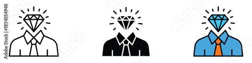 Excellence icon vector. innovative company branding and financial success symbol. vector illustration.