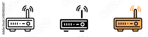 Router icon vector. Fast Wireless Internet Router access point symbol. vector illustration.
