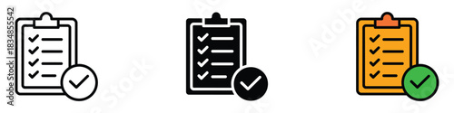 Task completed icon vector. checklist symbol. vector illustration.