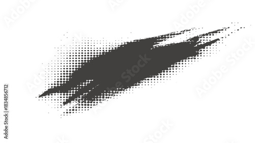 Black vector illustration of a fish silhouette design in the water
