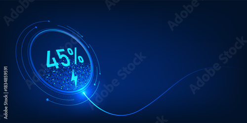 Energy Charging Technology Background with Battery Status Display, Power Level Indicator, Clean Energy Storage System Showing Real Time Charge Progress, Remaining Capacity