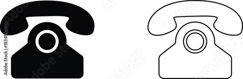Telephone icon set phone icon vector Illustration.