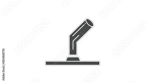 silver pen isolated on white background