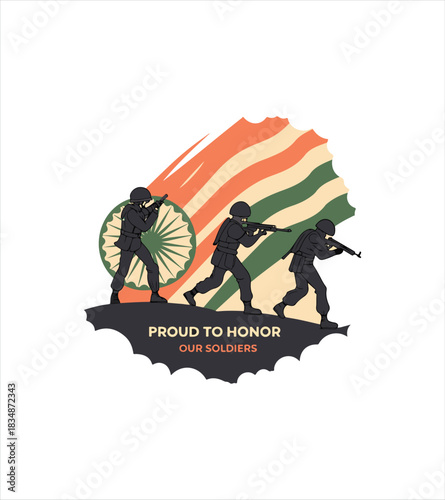 Brave Indian Soldier Vector Artwork