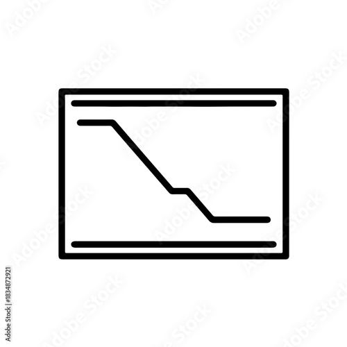 line graph icon showing a sharp initial decline that flattens out and stabilizes. This visualization directly represents the reduction and stabilization of risk and losses over time