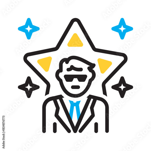 Vector multi color icon for Prominent