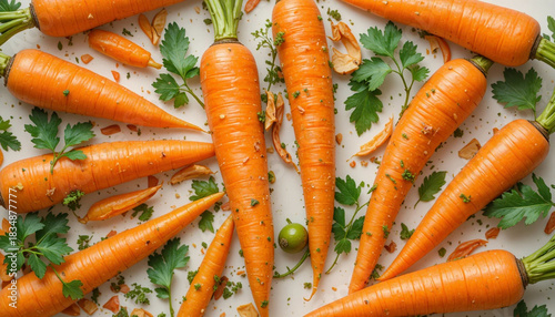 fresh carrots on the table