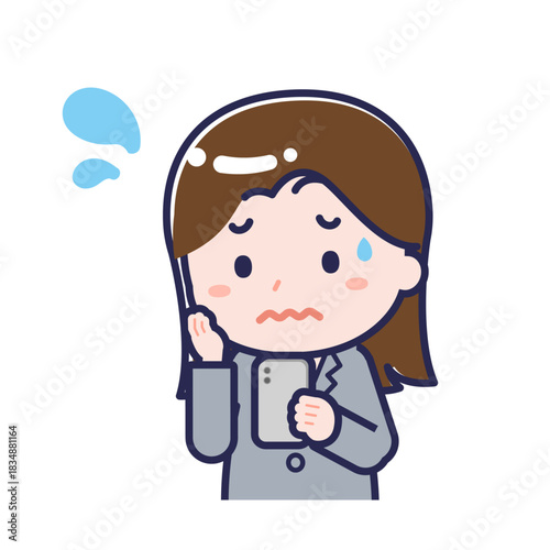 スマートフォンを使う「会社員」の女性