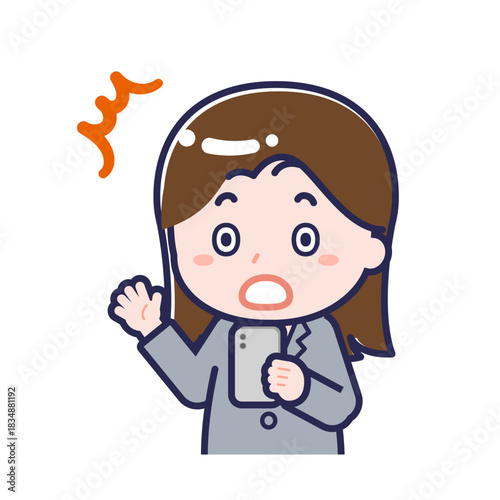 スマートフォンを使う「会社員」の女性