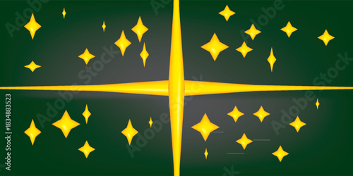 dark green, gray vector background with star. Modern geometrical abstract illustration with star. New Year design for business advert.