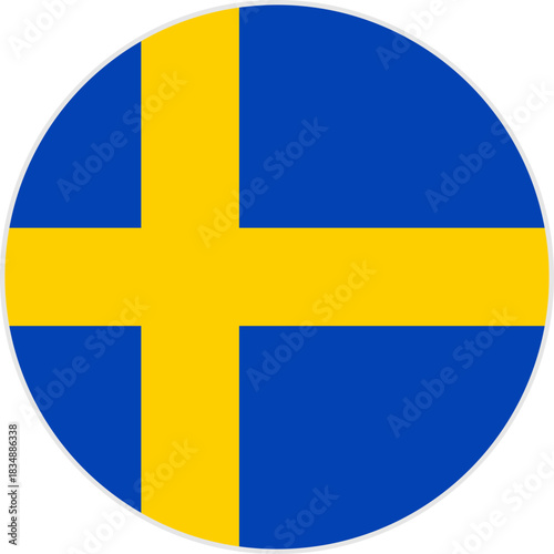 Sweden flag button icon